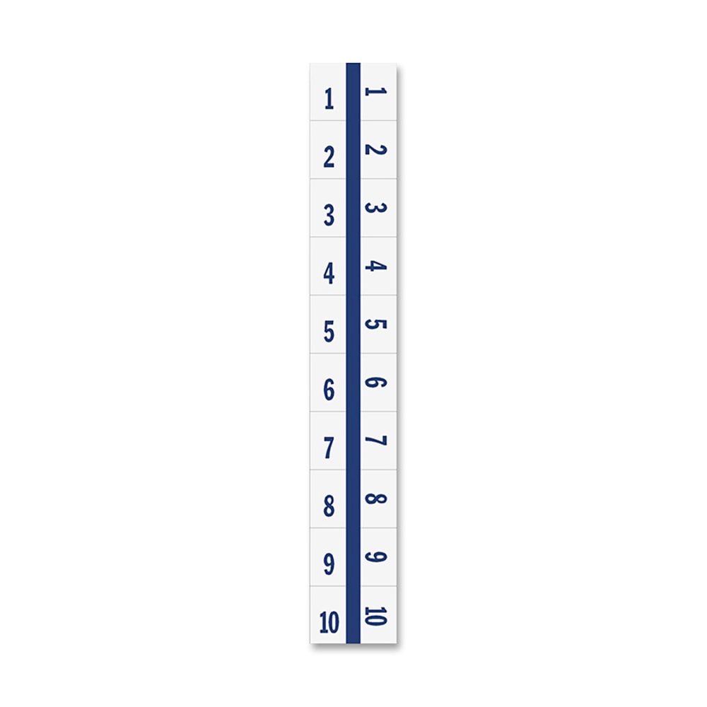 Tabbies Legal Index Divider Tabs, 1-10, Blue Edge, 10 Dividers Per Set, Pack Of 100