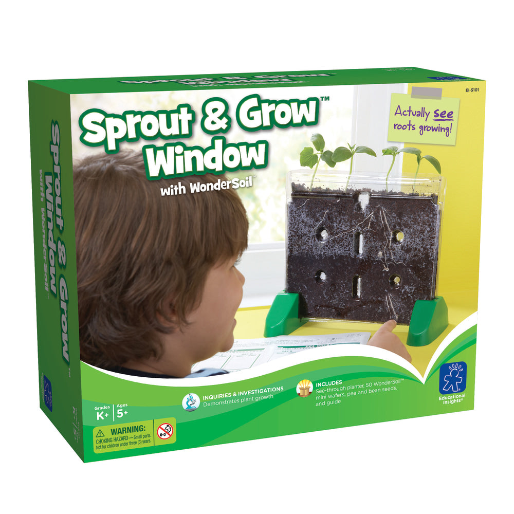 Educational Insights Sprout & Grow Window Kit, 4 5/8inH x 8 15/16inW x 10 11/16inD, Grades K-6