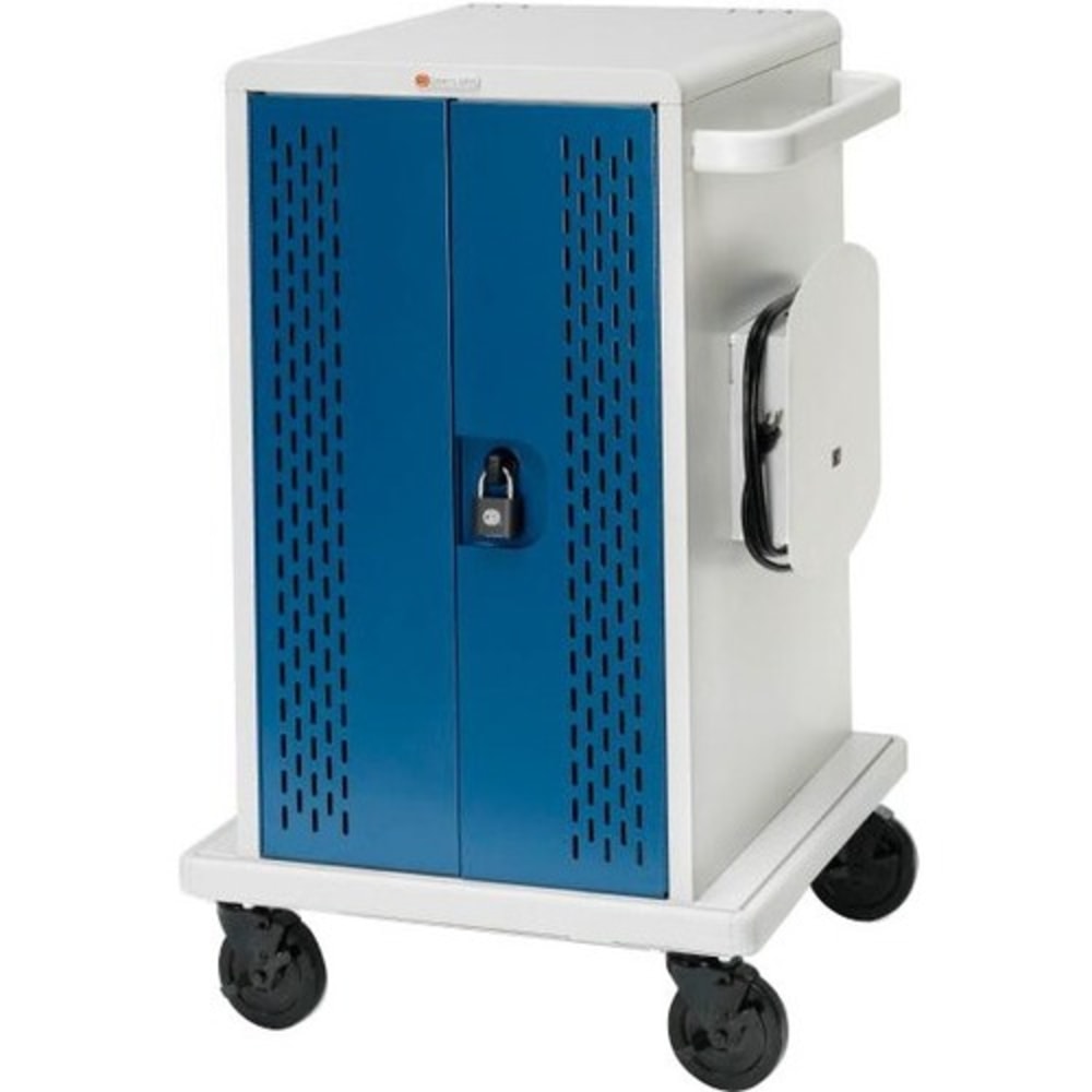 Bretford Core 36M - Lockable Handle - 5in Caster Size - Steel - x 25.3in Width x 26.5in Depth x 41.4in Height - Concrete, Topaz - For 36 Devices - 1 Carton