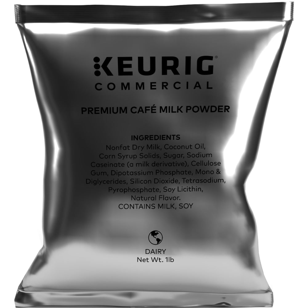 Keurig Premium Cafe Milk Powder, Original, 16 Oz, Case Of 12 Bags