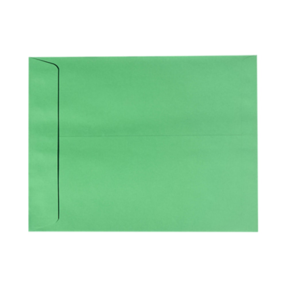 LUX Open-End 9in x 12in Envelopes, Peel & Press Closure, Holiday Green, Pack Of 50