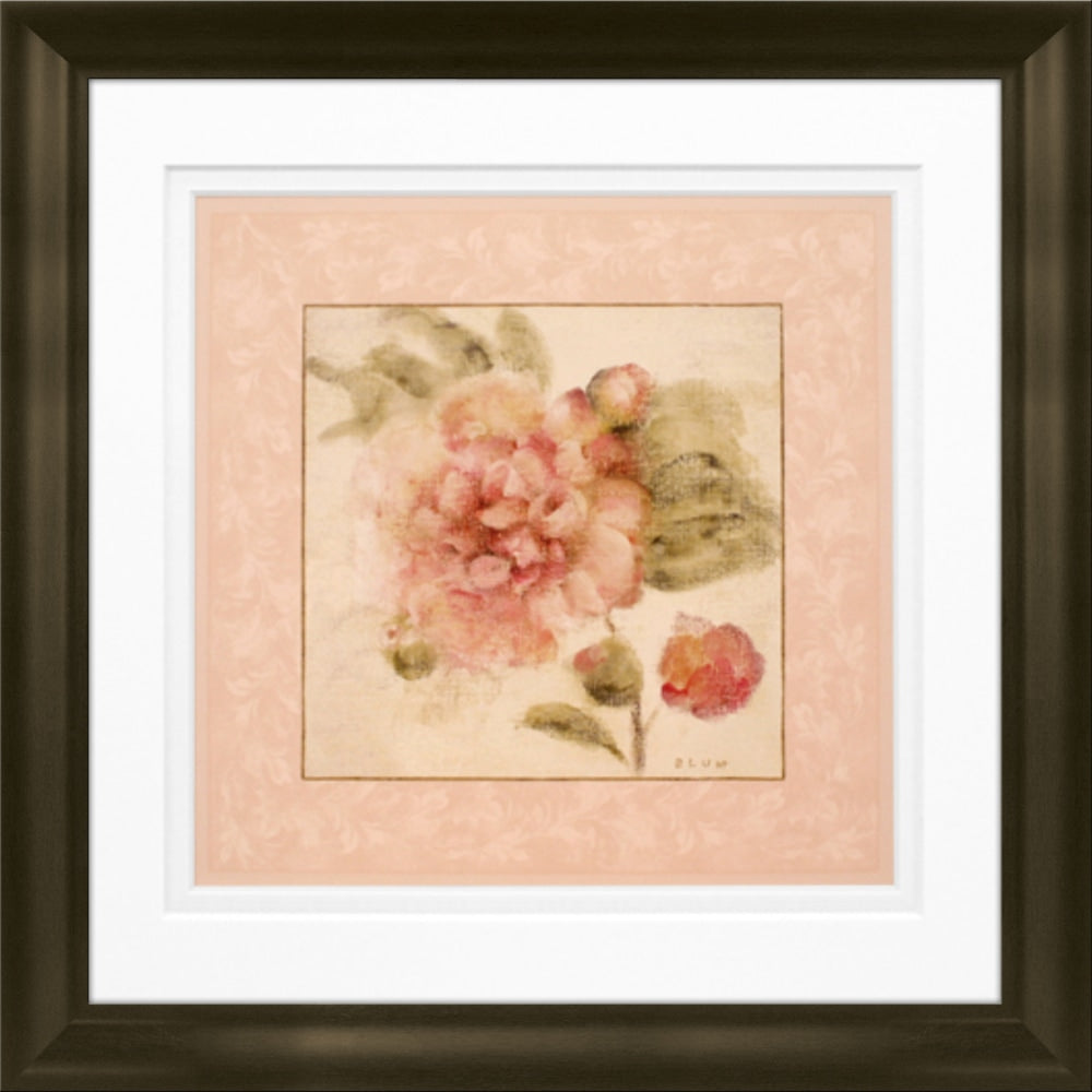 Timeless Frames Marren Espresso-Framed Floral Artwork, 10in x 10in, Rose On Acanthus II