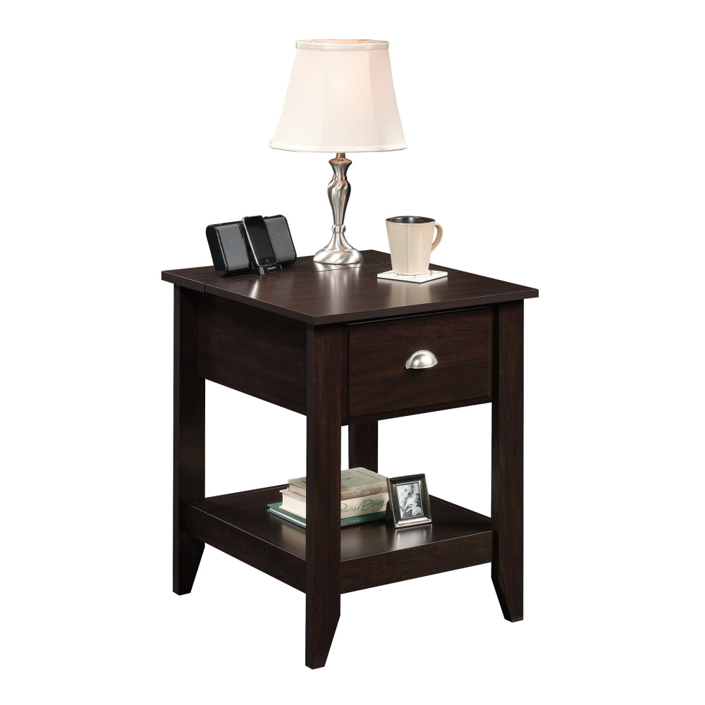 Sauder Shoal Creek SmartCenter Side Table, 26-3/4inH x 21-7/16inW x 23-1/2inD, Jamocha
