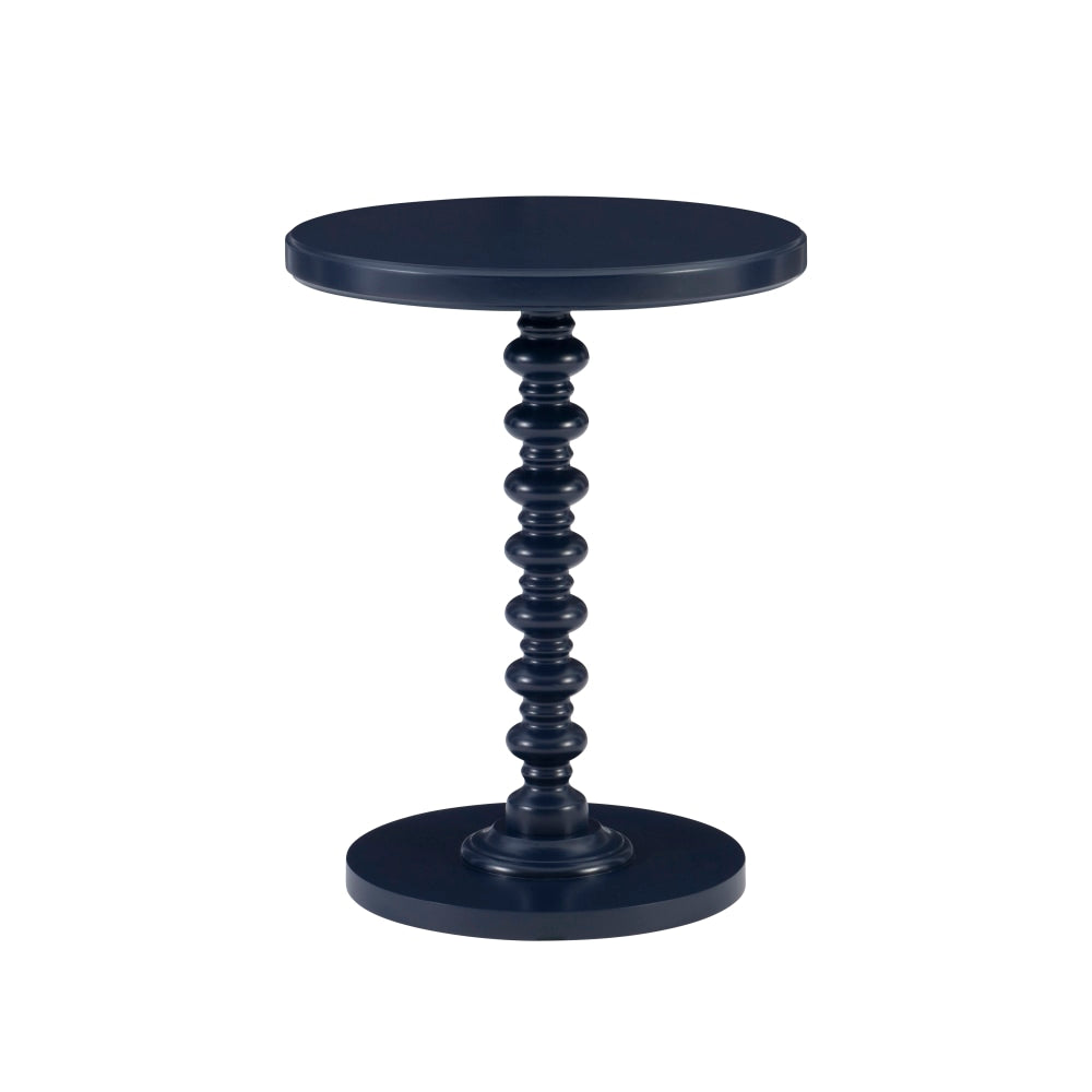 Powell Jarsky Round Spindle Side Table, 22-1/4inH x 17inW x 17inD, Navy
