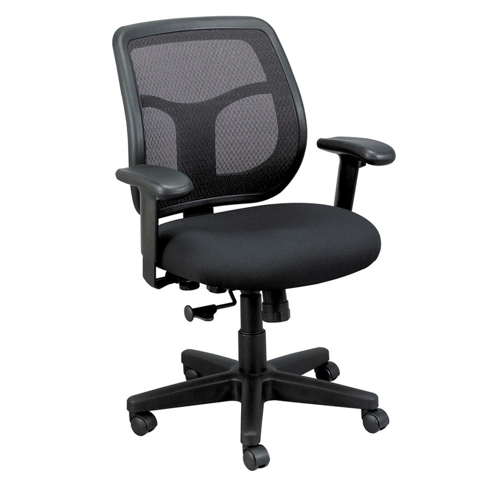 Raynor Eurotech Apollo Mesh/Fabric Synchro Tilt Task Chair, Black