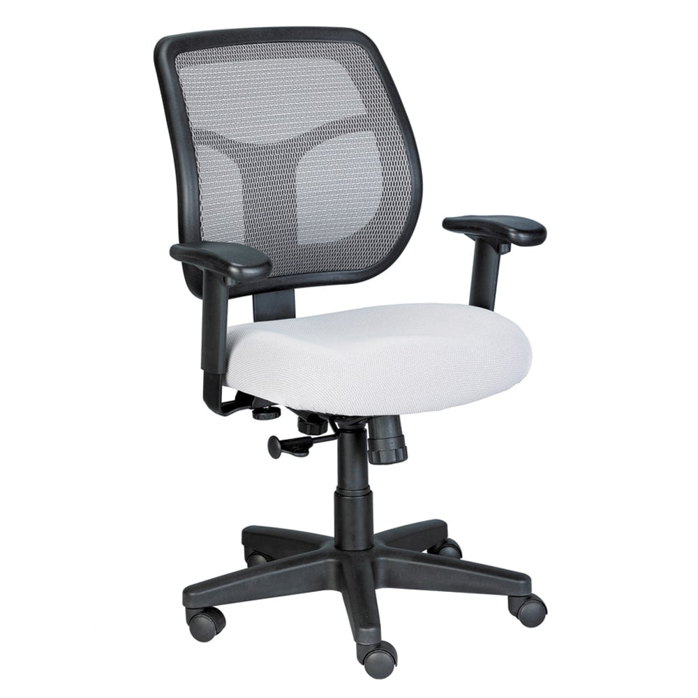Raynor Eurotech Apollo Mesh/Fabric Synchro Tilt Task Chair, Silver/Black