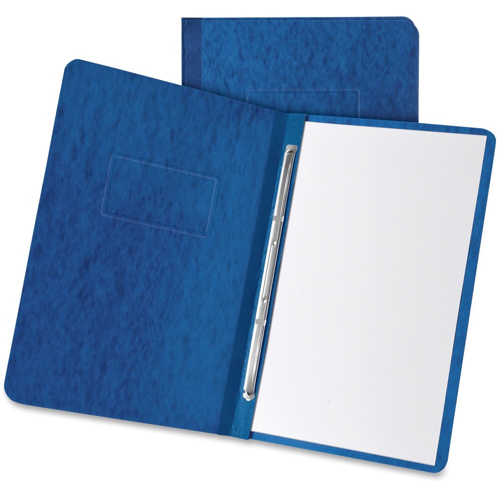 Oxford Letter Recycled Report Cover - 3in Folder Capacity - 8 1/2in x 11in - 2 x Prong Fastener(s) - Dark Blue - 65% Fiber Recycled - 1 Each