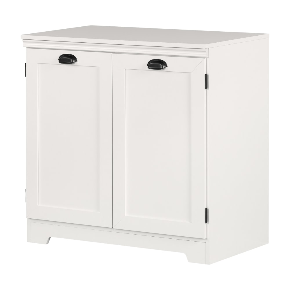 South Shore Prairie 33inW 2-Door Storage Cabinet, Pure White