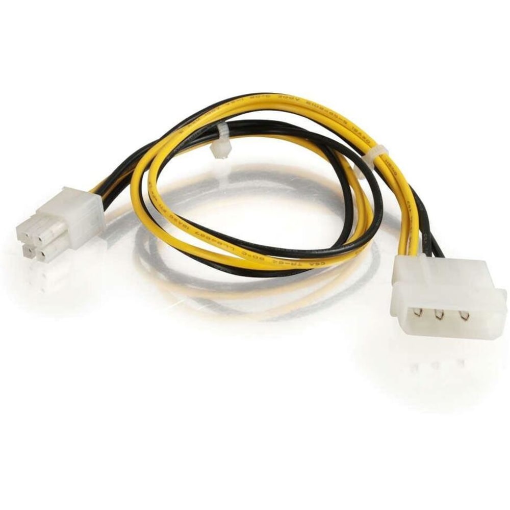 C2G - Power cable - 4 pin internal power (5V) (M) to 4 pin ATX12V (F) - 1 ft - black, yellow