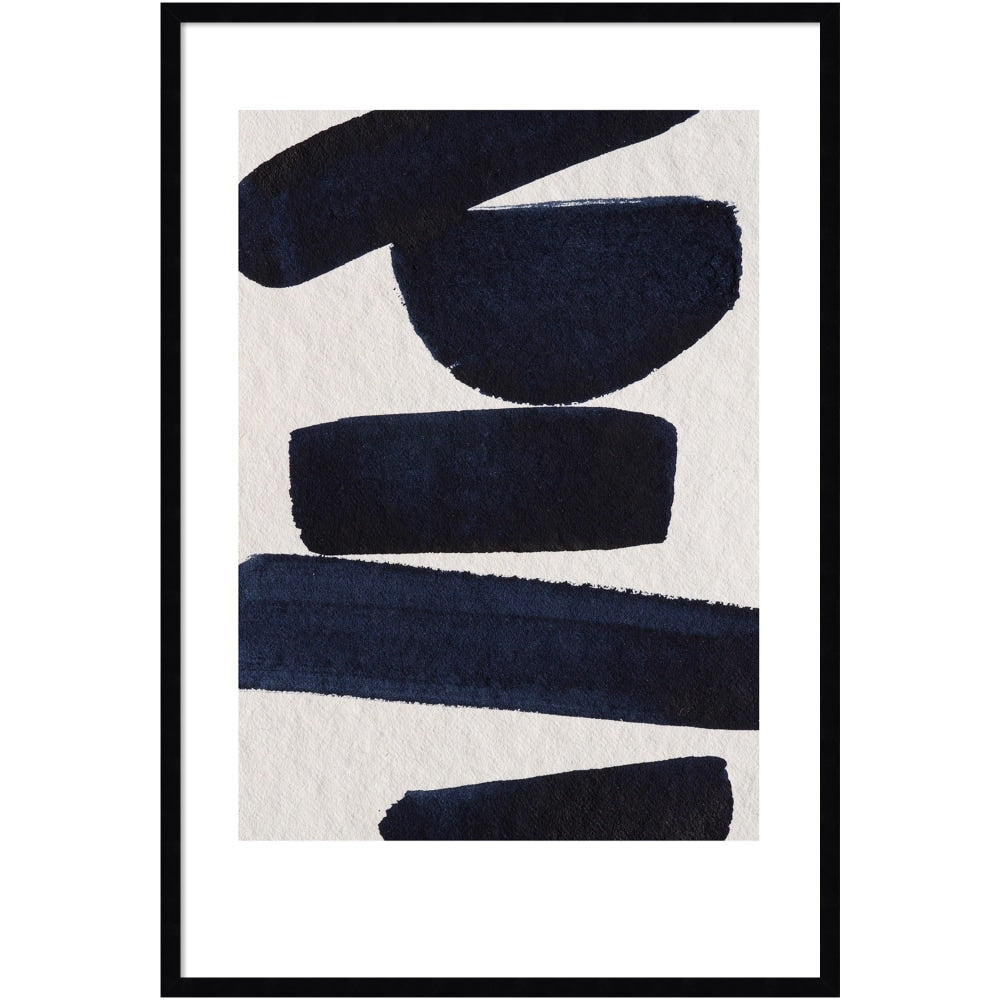 Amanti Art Japandi 5 by Simon West Wood Framed Wall Art Print, 28inW x 41inH, Black