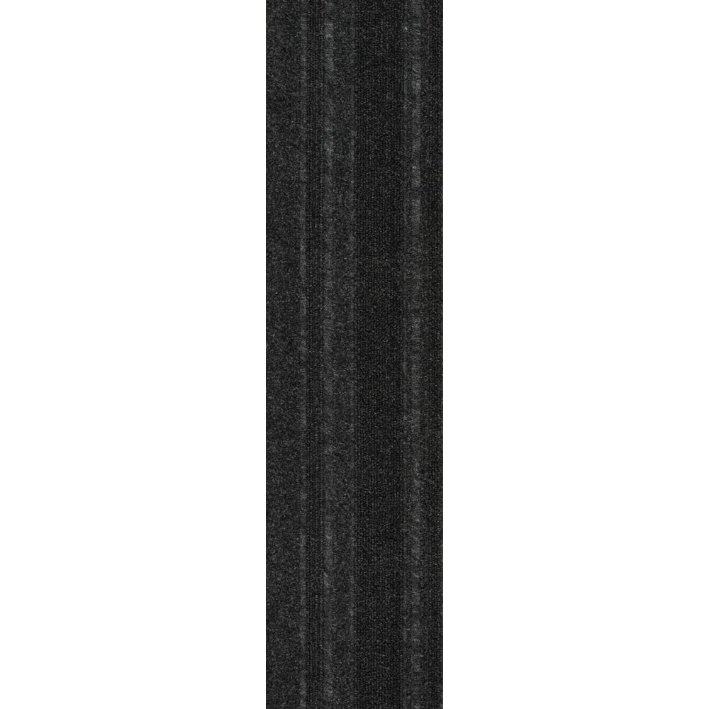 Foss Floors Peel & Stick Couture Carpet Planks, 9in x 36in, Black Ice, Set Of 16 Planks