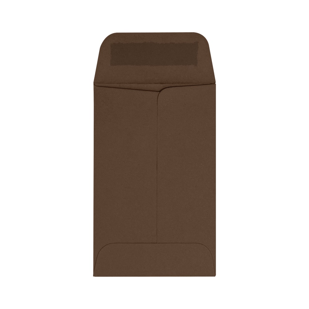 LUX Coin Envelopes, #1, Gummed Seal, Chocolate, Pack Of 50