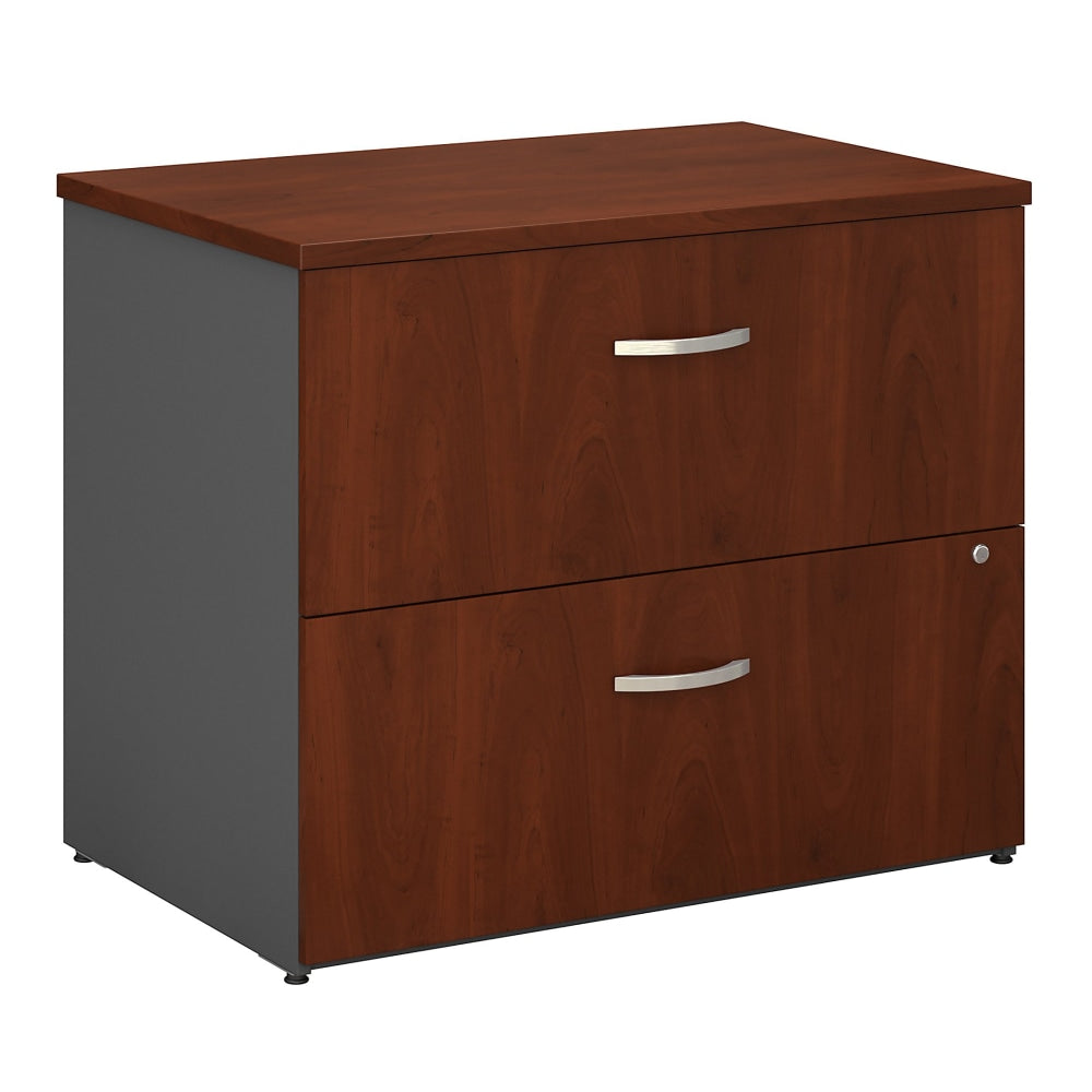 Bush Business Furniture Components 35-2/3inW x 23-3/10inD Lateral 2-Drawer File Cabinet, Hansen Cherry/Graphite Gray, Standard Delivery