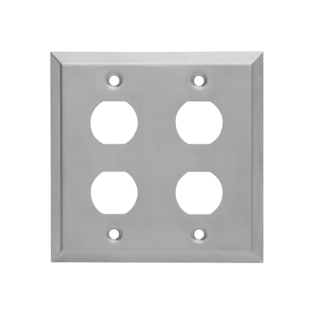 Tripp Lite RJ45 Bulkhead Wall Plate 4 Cutouts Industrial Metal Single Gang - Faceplate - wall mountable - RJ-45 - silver - 4-gang - TAA Compliant