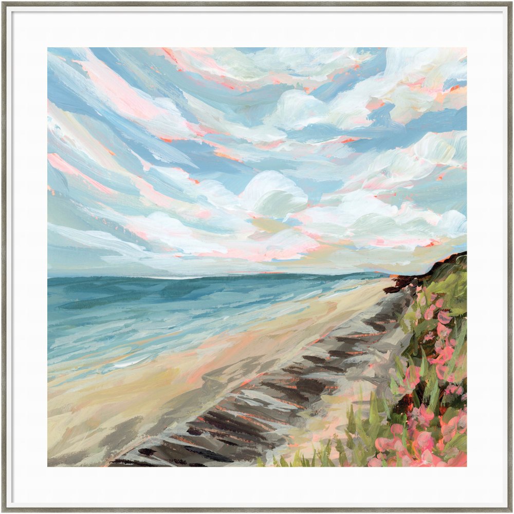 Amanti Art Connecticut by Emily Kenney Wood Framed Wall Art Print, 41inH x 41inW, White