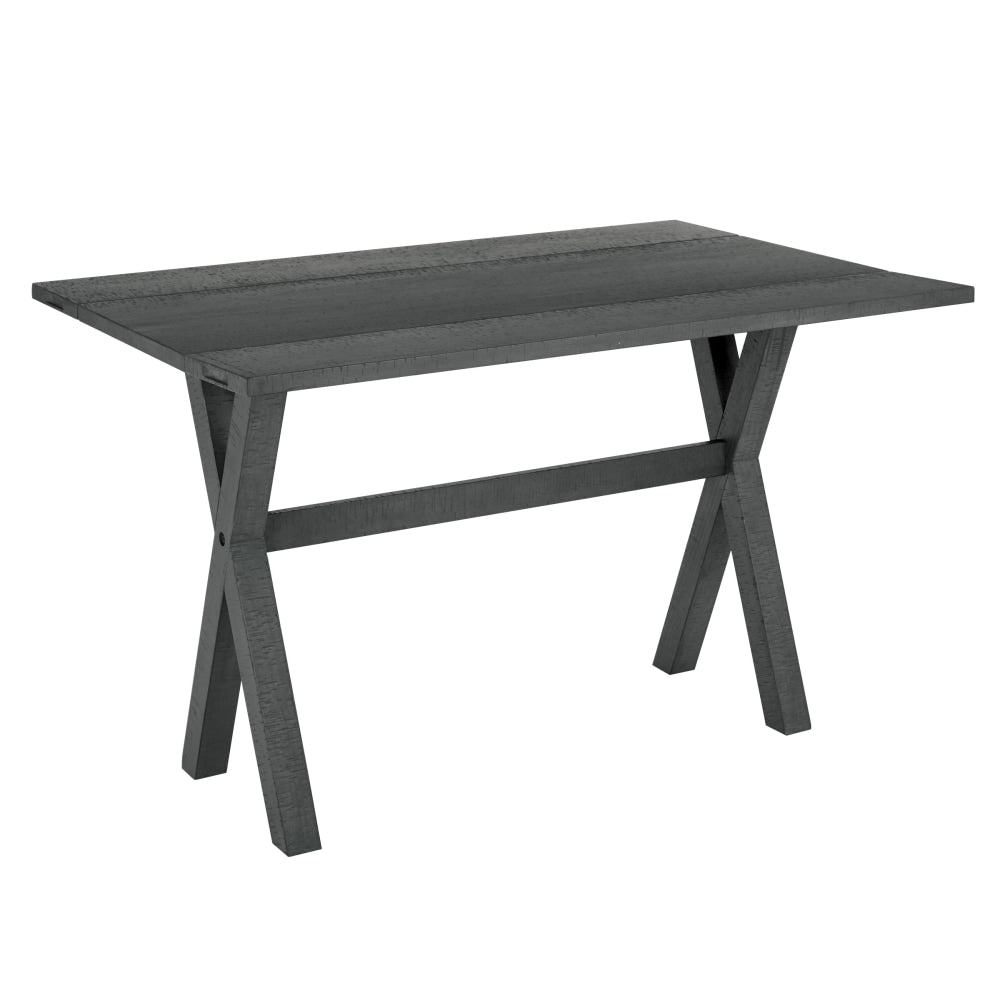 Office Star McKayla Flip Top Table, 30-3/16inH x 47-3/4inW x 32inD, Distressed Gray