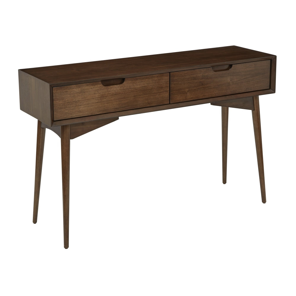 Office Star Copenhagen Rectangle Console Table, 30-1/4inH x 47-3/4inW x 14inD, Walnut