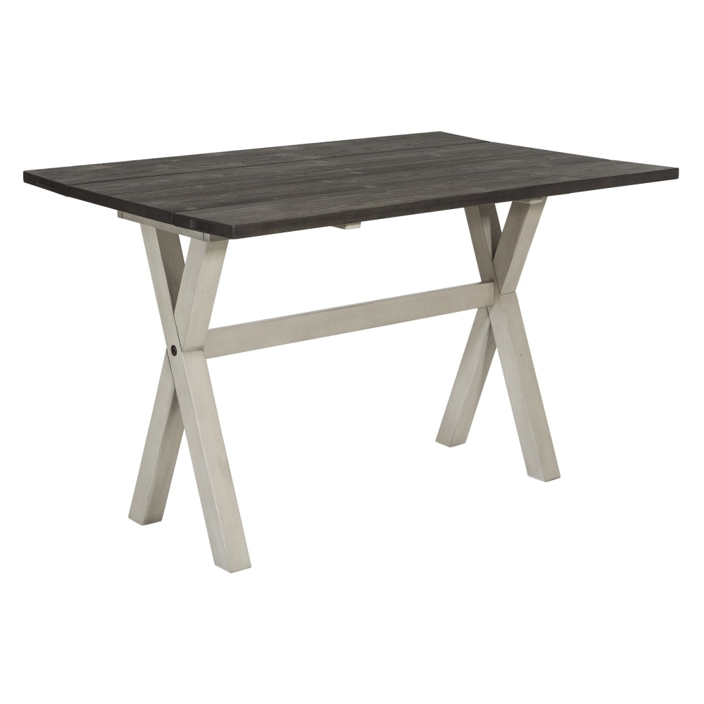 Office Star Kristen Flip Top Table, 30inH x 47-3/4inW x 31-3/4inD, Charcoal