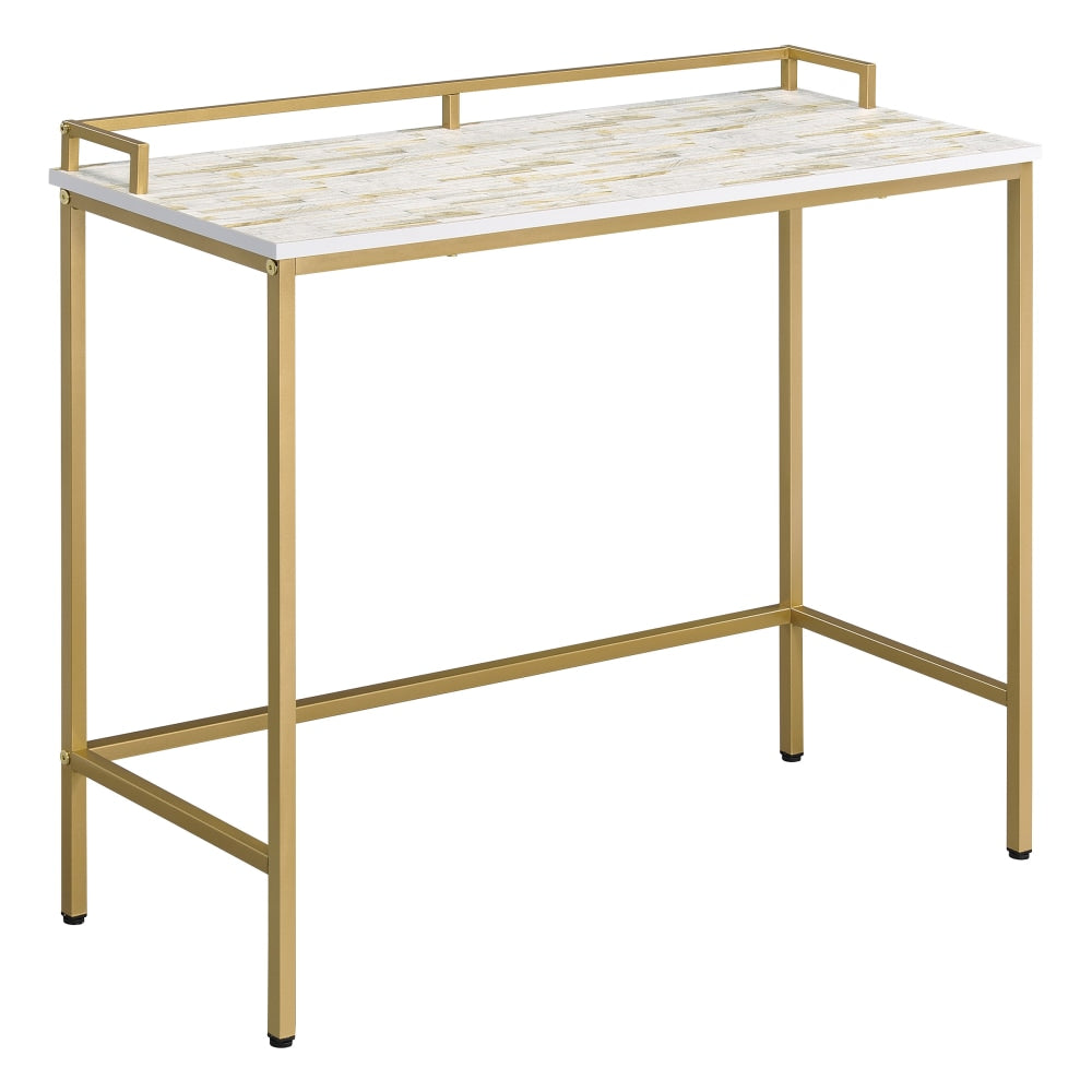 Office Star Brighton Rectangle Console Table, 32inH x 36inW x 14inD, Gold