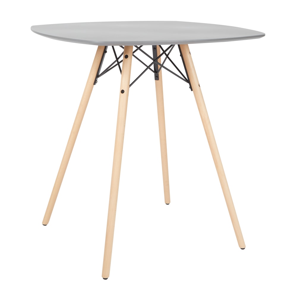 Office Star Allen Counter Table, 35-3/4inH x 35-7/16inW x 35-7/16inD, Gray/Natural
