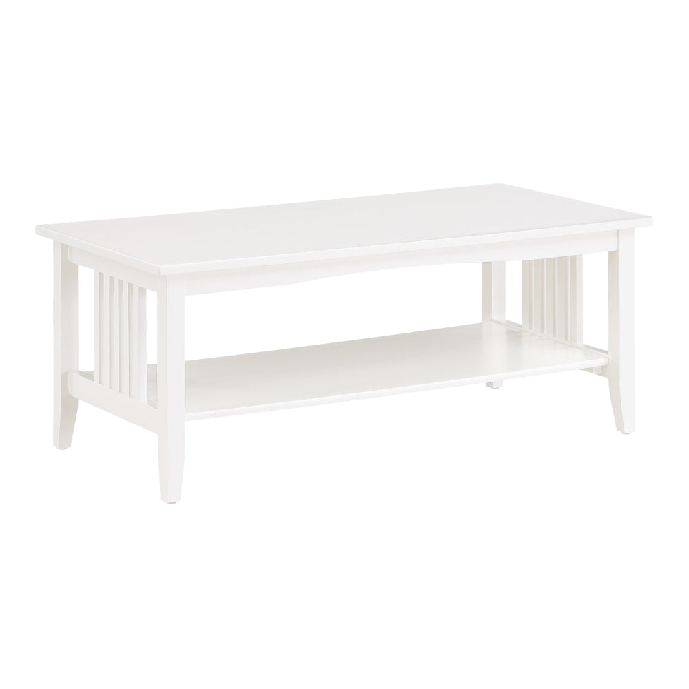 Office Star Sierra Coffee Table, 16-3/4inH x 40-1/2inW x 20inD, White