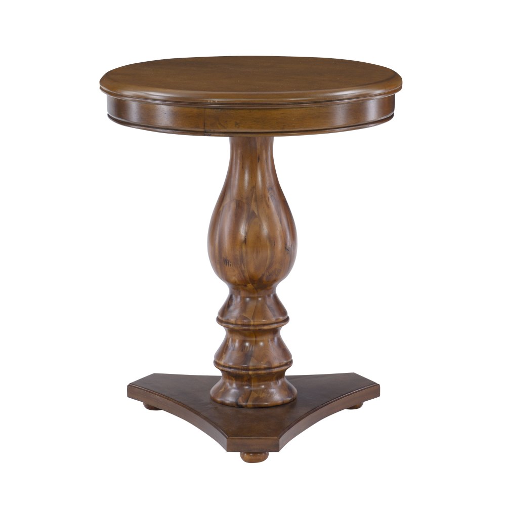 Powell Weston Side Table, 24-1/2"H x 20inW x 20inD, Hazelnut