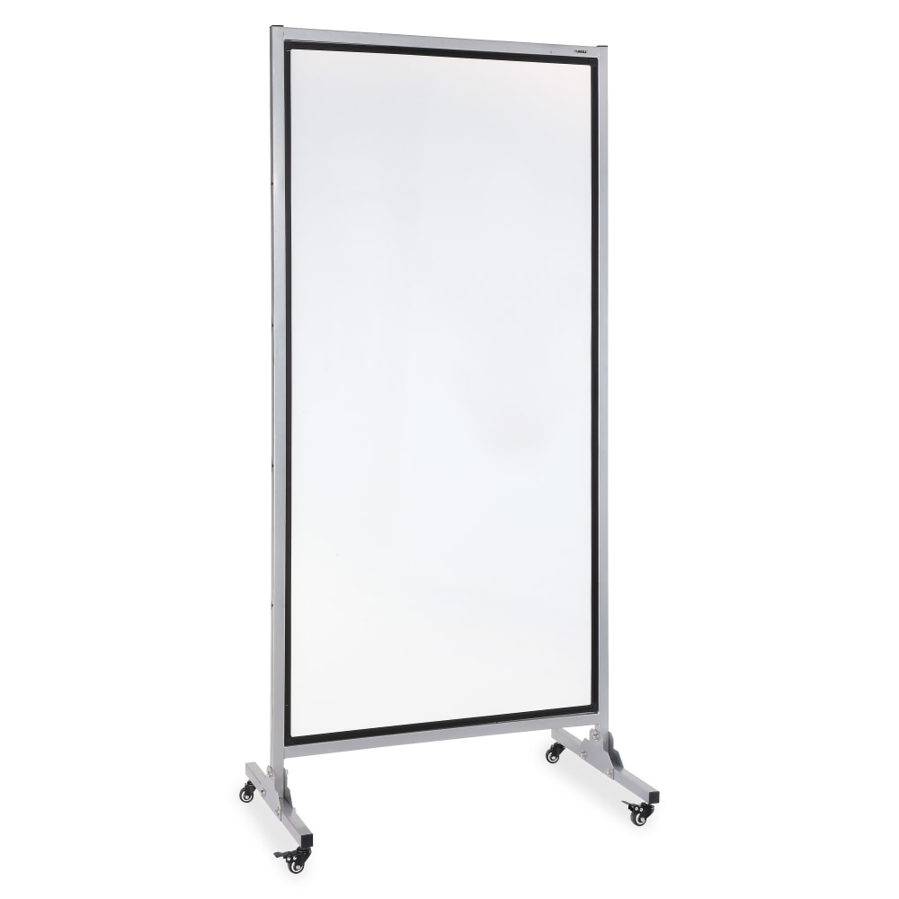 Lorell 2-Sided Magnetic Dry-Erase Whiteboard Easel, 82 1/2in x 37 1/2in, Metal Frame With Black Finish