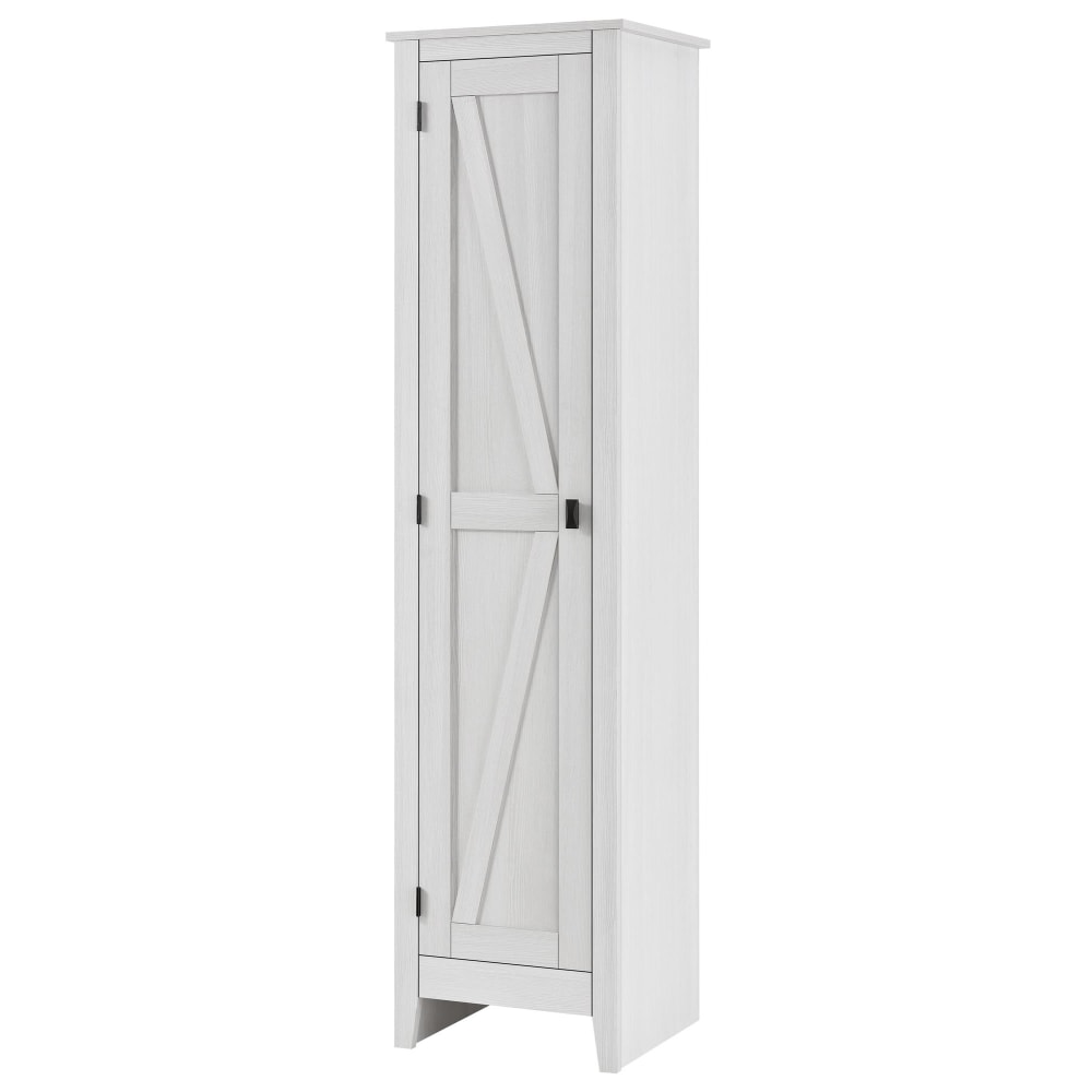 Ameriwood Home Farmington 18in Wide Storage Cabinet, 4 Shelves, Ivory Pine