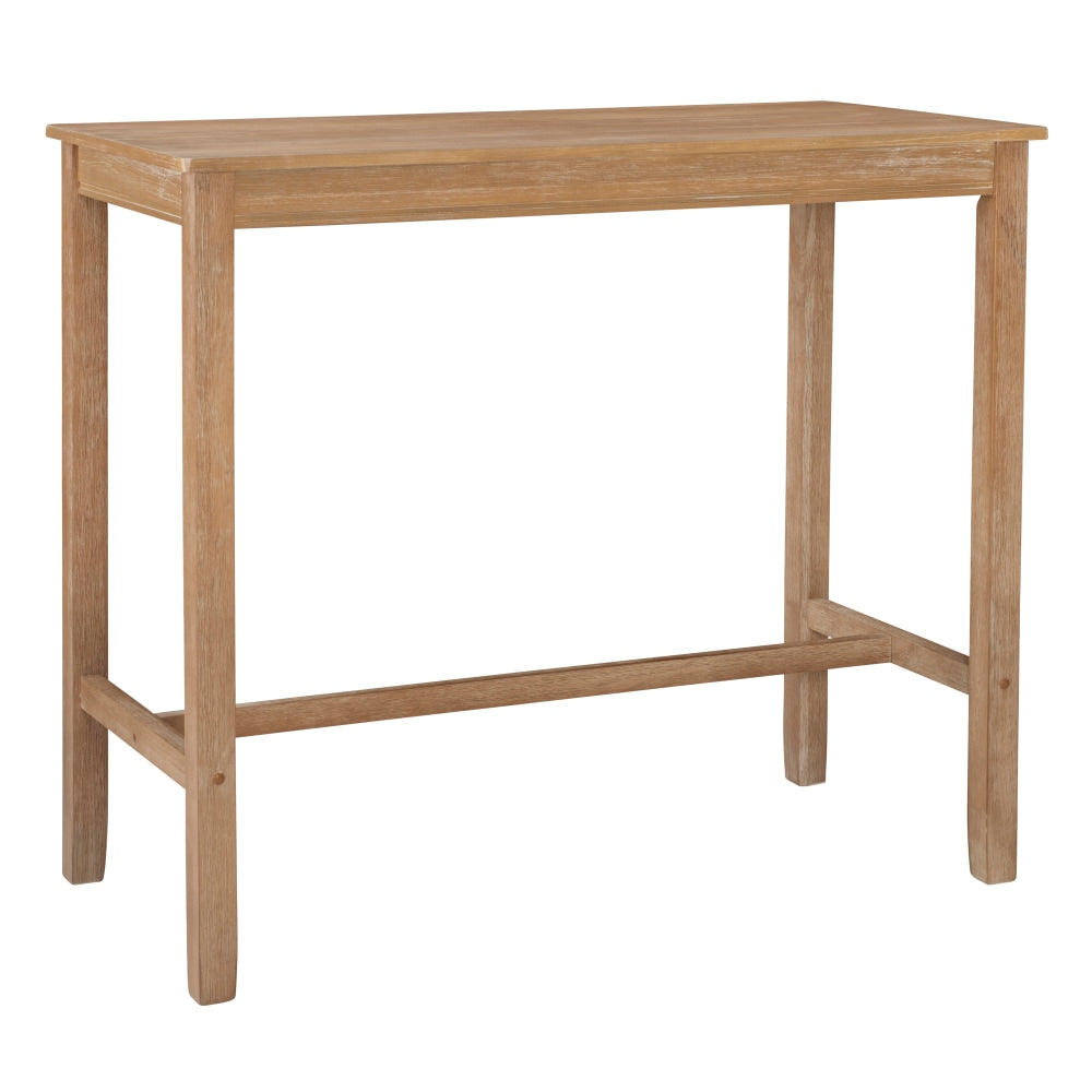 Linon Walker Bar Pub Table, 42inH x 47-1/4inW x 23-3/4inD, Acacia