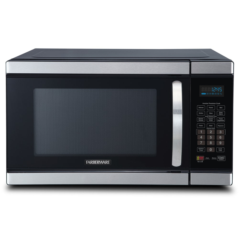 Farberware Gourmet FMO11AHTBKJ 1.1 Cu Ft Microwave Oven, Stainless Steel/Black