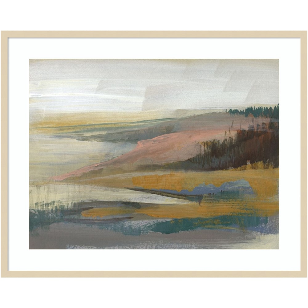 Amanti Art Northwest Cove II by Jennifer Goldberger Wood Framed Wall Art Print, 41inW x 33inH, Natural