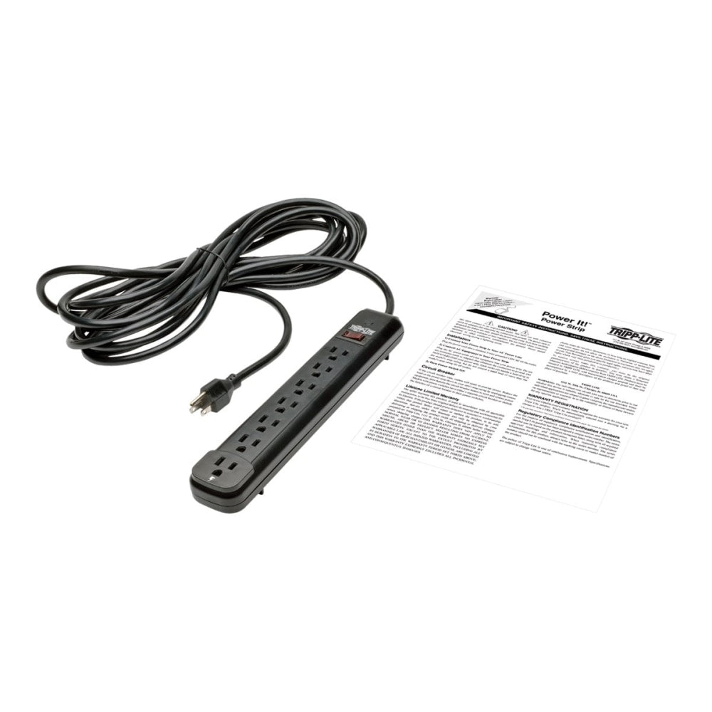 Tripp Lite Power Strip 7 Outlet NEMA 5-15R AC 25ft Cord 5-15P Black Housing - Power strip - 15 A - AC 120 V - 1800 Watt - input: NEMA 5-15P - output connectors: 7 (NEMA 5-15) - 25 ft cord - black
