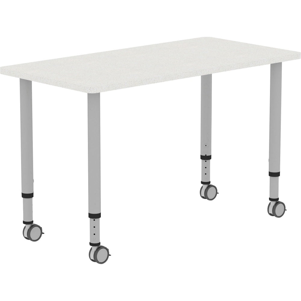 Lorell Attune Height-adjustable Multipurpose Rectangular Table - For - Table TopRectangle Top - Adjustable Height - 26.62in to 33.62in Adjustment x 48in Table Top Width x 23.62in Table Top Depth - 33.62in Height - Assembly Required - Laminated, Gray
