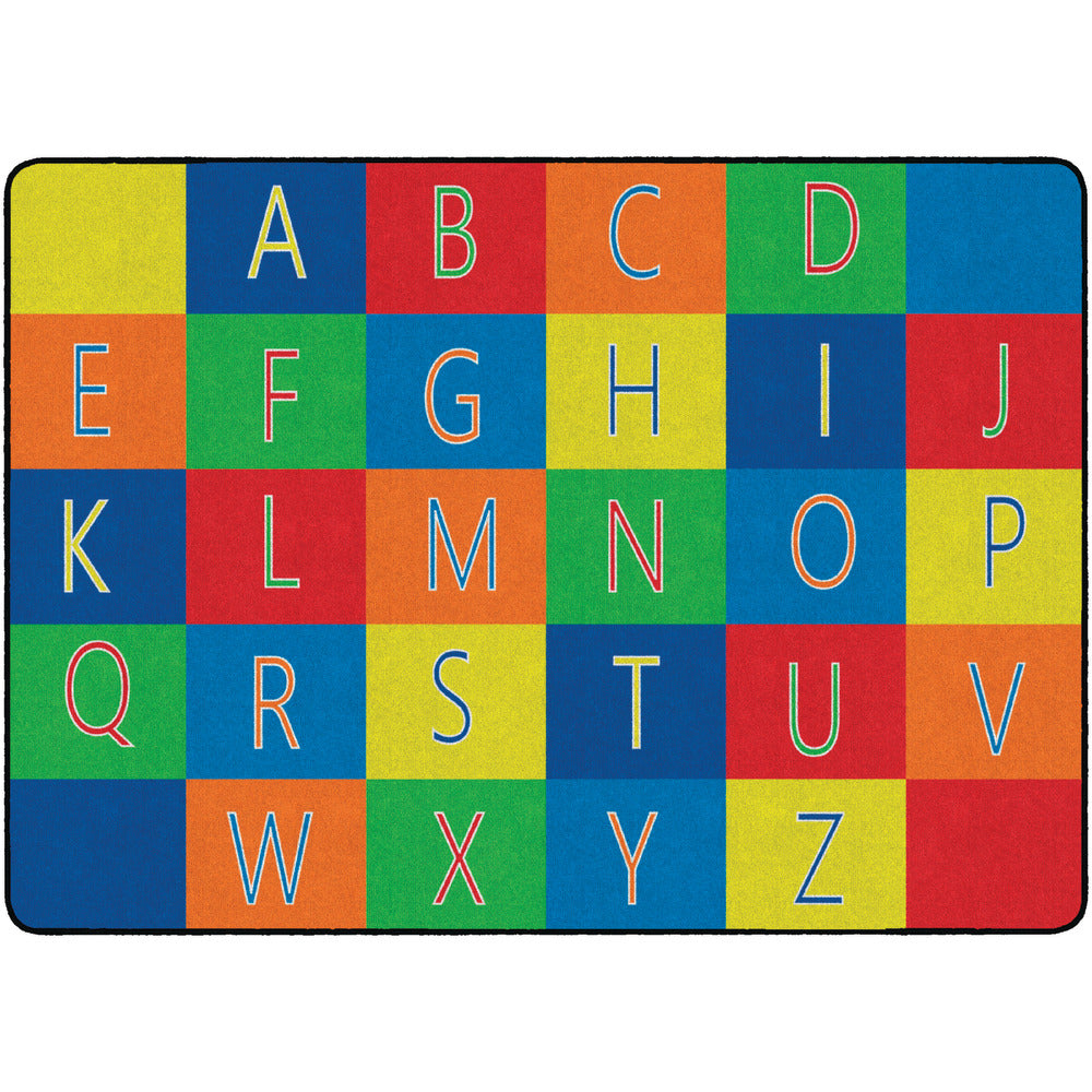Flagship Carpets Alphabet Seating Rug, 6ft x 8ft 4in, Multicolor