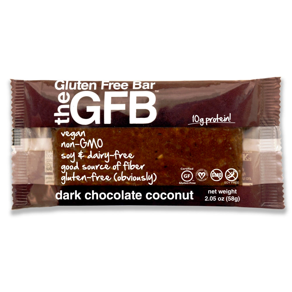 GFB- The Gluten-Free Bar, Dark Chocolate Coconut, 2.05 Oz, Pack Of 12