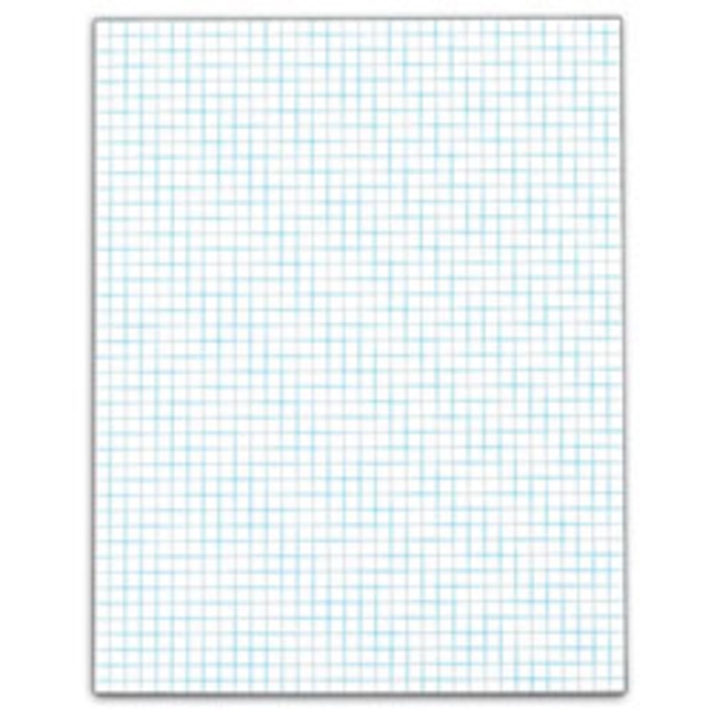 TOPS Quadrille Pads With Heavyweight Paper, 4 x 4 Squares/Inch, 50 Sheets, White