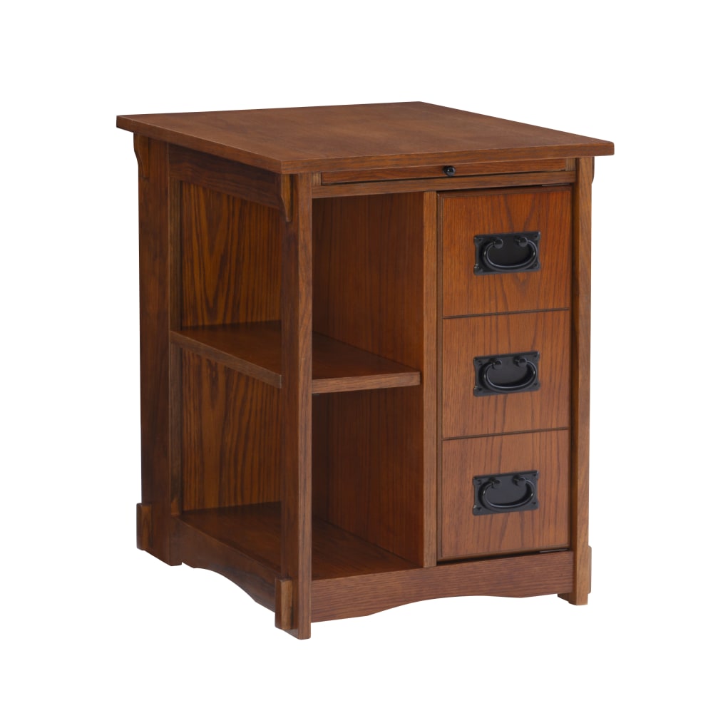 Powell Molina Side Table, 24inH x 18-3/8inW x 22-5/8inD, Oak