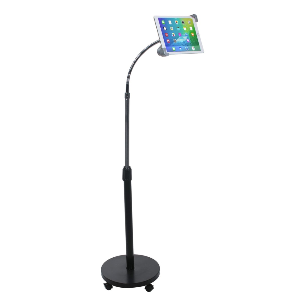 CTA Digital Security Gooseneck Floor Stand for iPad and Tablets - Up to 10in Screen Support - 57in Height - Floor - Steel