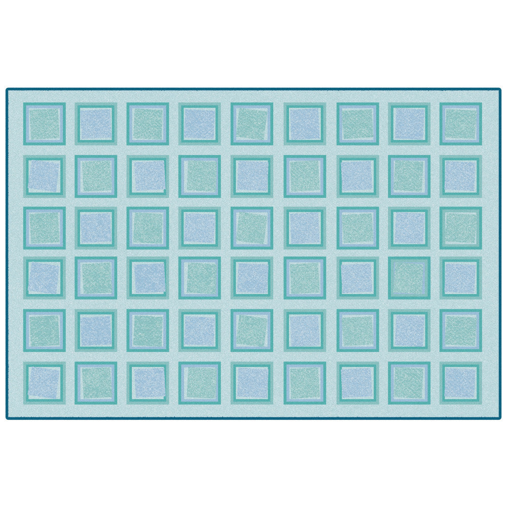 Carpets for Kids KID$Value Rugs Squared Decorative Rug, 3ft x 4ft6in, Blue