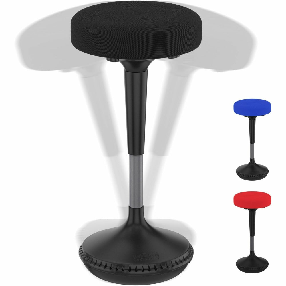 Wobble Stool Standing Desk & Balance Office Stool for Active Sitting Black Adjustable Height 23-33in Sit Stand Up Perching Chair Uncaged Ergonomics