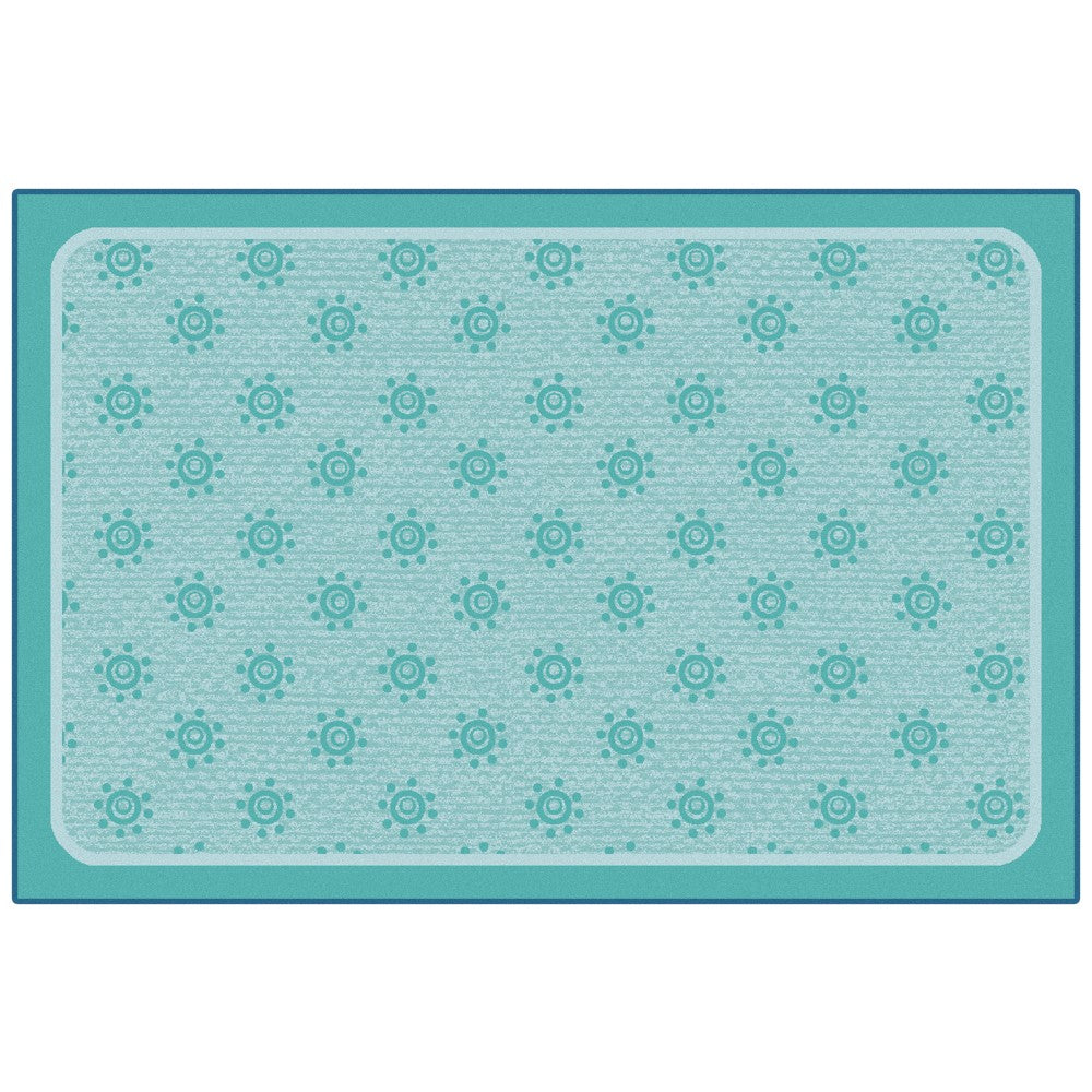 Carpets for Kids KID$Value Rugs Sunshine Flowers Decorative Rug, 4ft x 6ft, Blue
