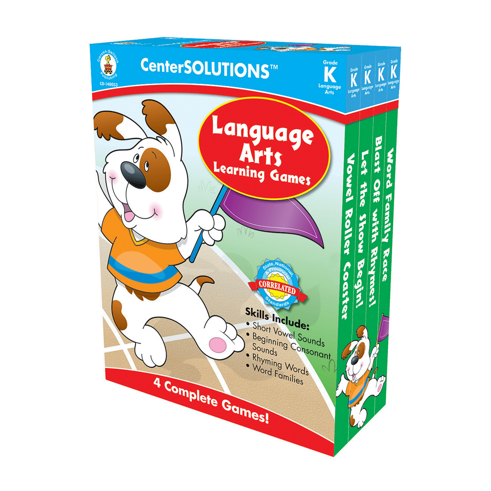 Carson-Dellosa CenterSOLUTIONS Learning Games, Language Arts, Grade K