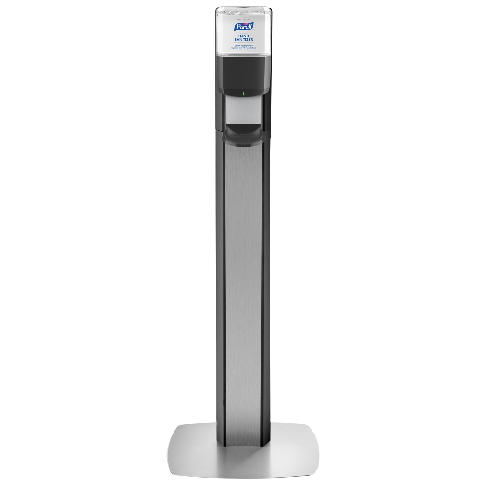 Purell MESSENGER ES8 Floor Stand With Dispenser, 40inH x 16-3/4inW x 6inD, Graphite