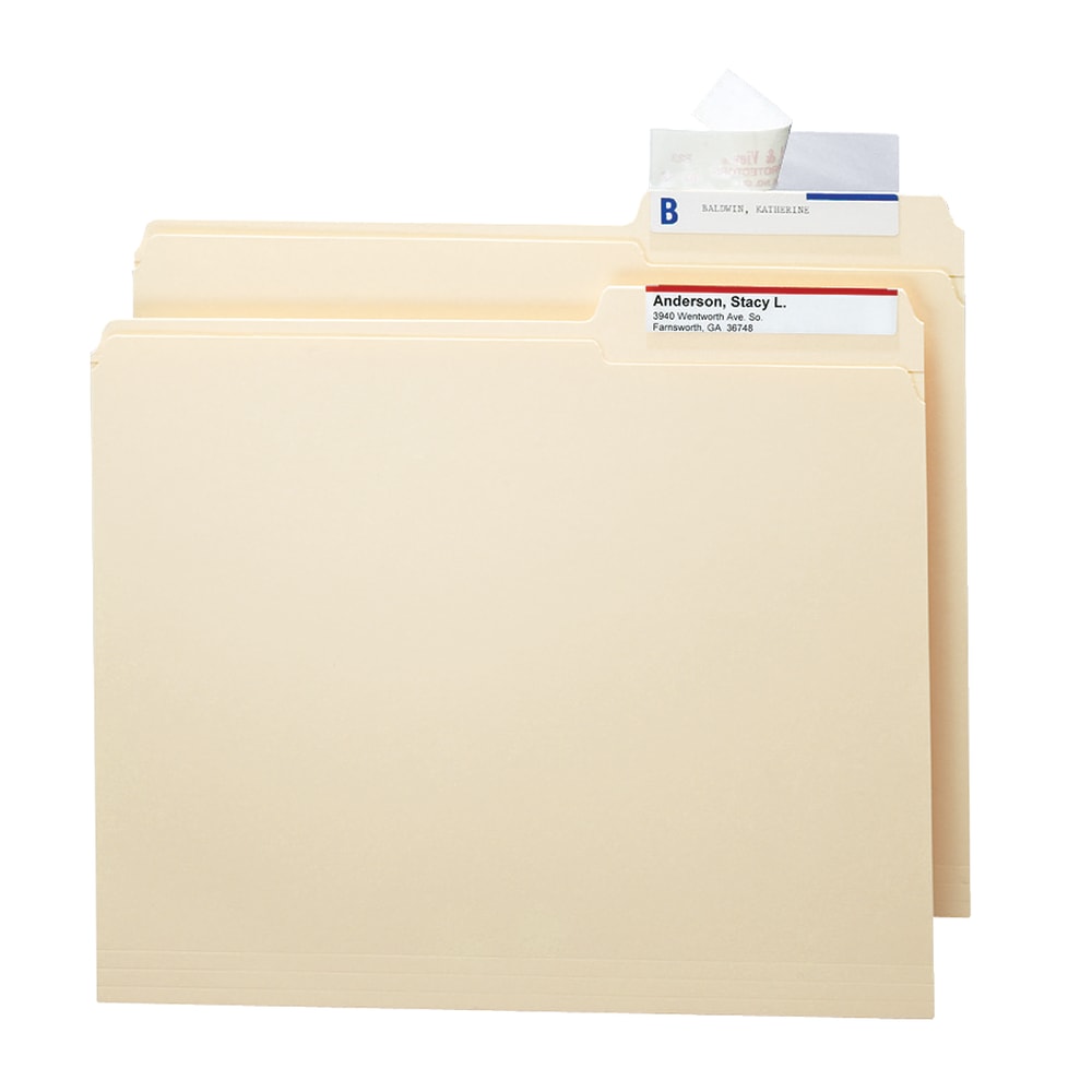 Smead Seal And View Clear Tab Label Protectors, CLL, 3 1/2in x 1 11/16in, Box Of 100