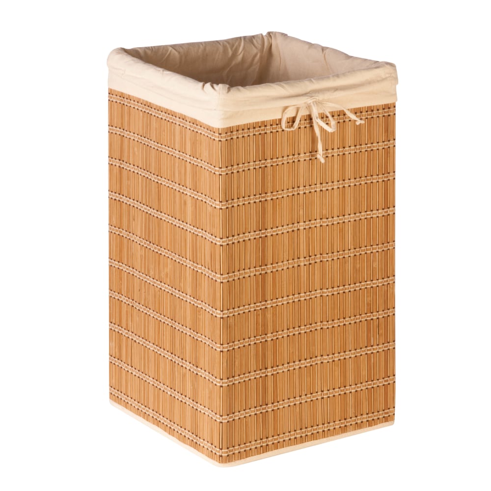 Honey-Can-Do Square Wicker Hamper, 25in x 13 1/2in, Natural