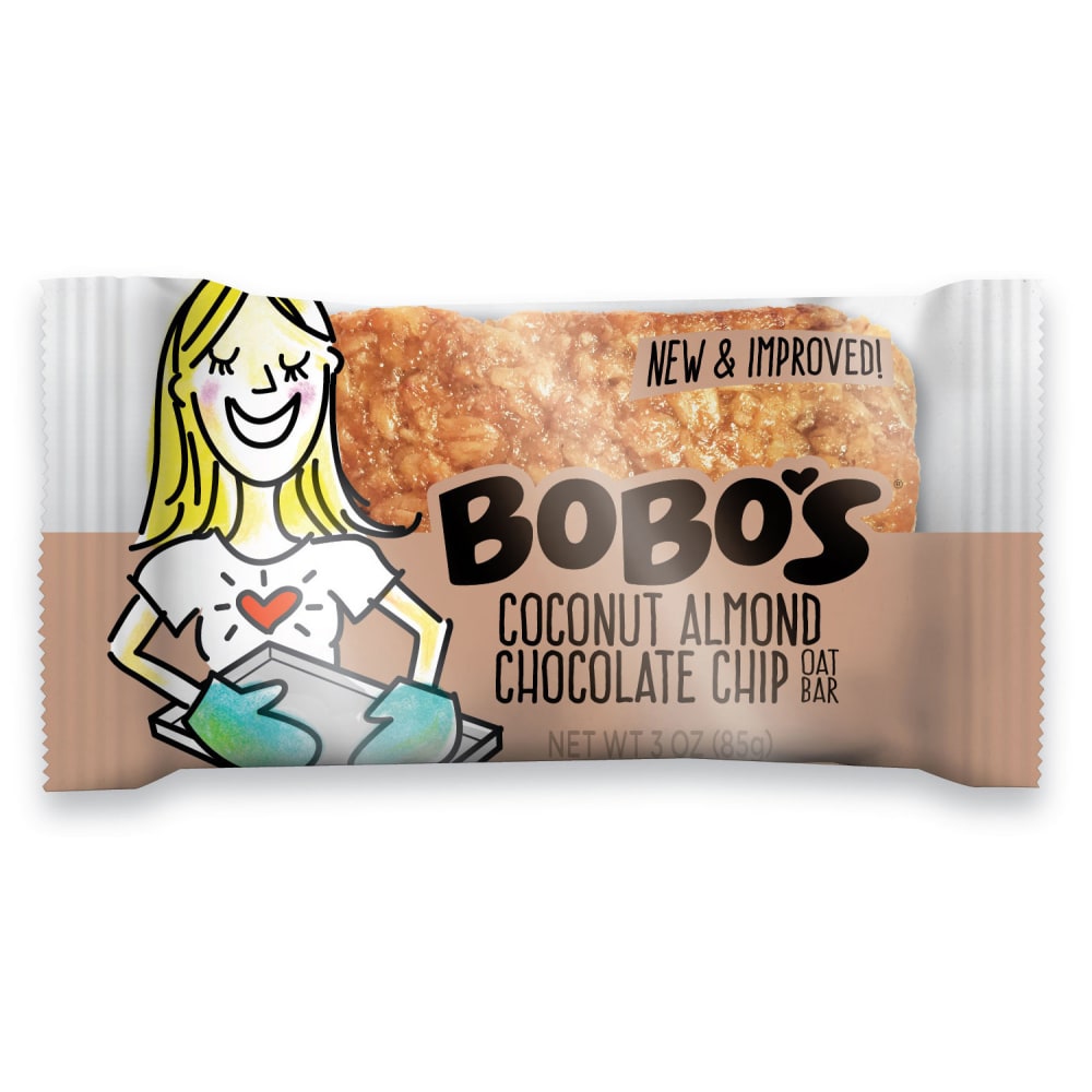 BoBos Oat Bars Coconut Almond Chocolate Chip, 3.5 Oz, Box of 48 Bars