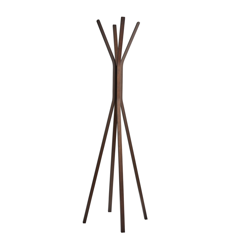 Adesso Toby Coat Rack, 68-1/2inH x 16-1/2inW x 16-1/2inD, Walnut Oak