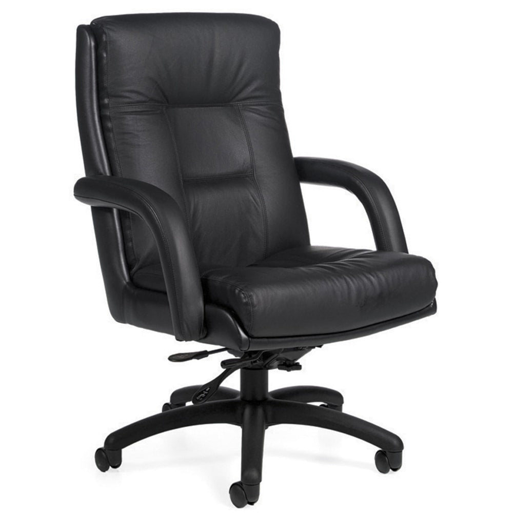 Global Arturo Bonded Leather High-Back Tilter Chair, 43inH, Black