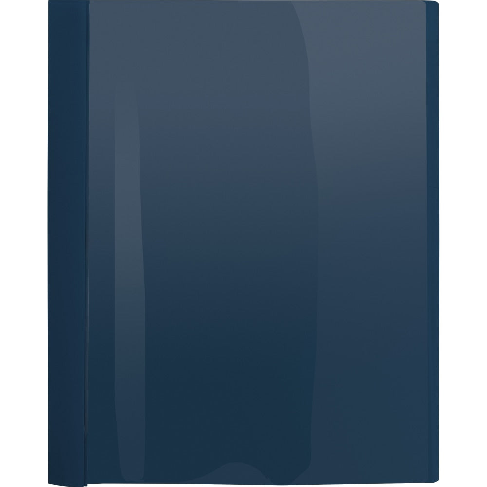 Business Source Letter Report Cover - 1/2in Folder Capacity - 8 1/2in x 11in - 100 Sheet Capacity - 3 x Prong Fastener(s) - Clear, Dark Blue - 25 / Box