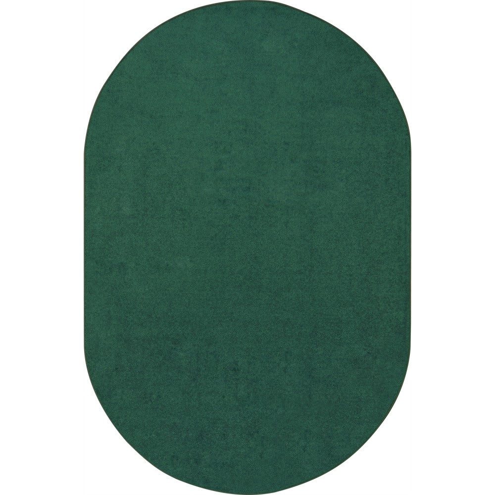 Joy Carpets Kids Essentials Oval Area Rug, Endurance, 7-1/2ft x 12ft, Forest